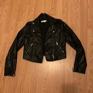 H&M Cropped Leather Jacket